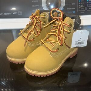 Faded Glory little kids work/hiking style boots, brown/tan, size 7